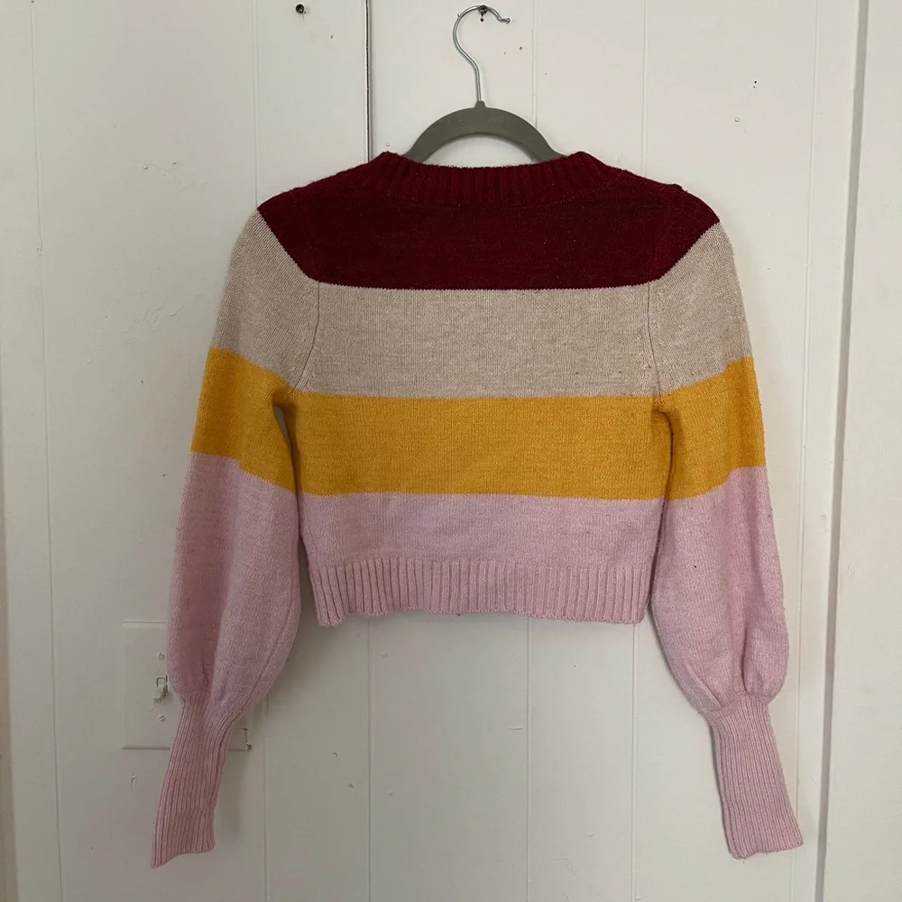Button-Front Cardigan Multicolor - Picture 2 of 3